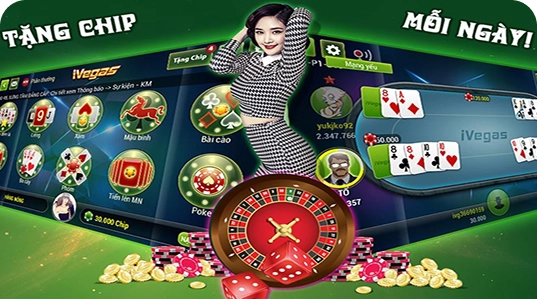 Màn hình trò chơi iVegas sống động, nơi vận may luôn mỉm cười